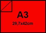 carta Cartoncino SirioFedrigoni ROSSO. a3. 210gr formato a3 (29,7x42cm), 210grammi x mq BRA364a3