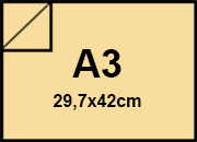 carta CartoncinoPLASTIFICATO RismaLuceFavini, a3, 230gr, CAMOSCIO Formato a3 (29,7x42cm), 230grammi x mq, (200cartoncino+30plastificazione) bra403a3