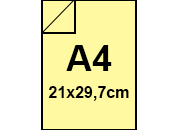 carta CartoncinoPLASTIFICATO RismaLuceFavini, a4, 230gr, GIALLINO Formato A4 (21x29,7cm), 230grammi x mq, (200cartoncino+30plastificazione) bra404