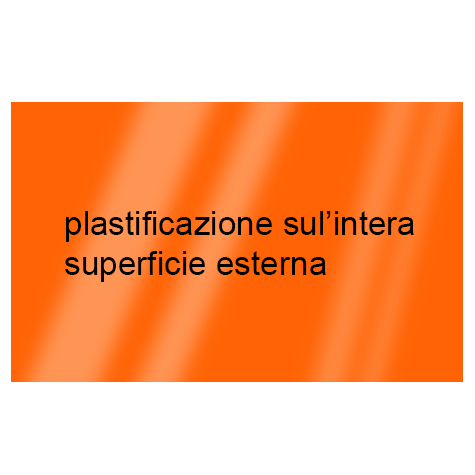 legatoria Cartoncino RismaLuce Plastificata Favini, ARANCIO Con riserva non plastificata per adesione, formato A3L (29,7x51cm), 230grammi x mq (Cartoncino 200gr + plastificazione 30gr).