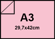 carta Formato a3 (21x29,7cm), 230grammi x mq, (200cartoncino+30plastificazione) ROSA bra409a3.