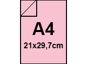 carta CartoncinoPLASTIFICATO RismaLuceFavini, a4, 230gr, ROSA Formato A4 (21x29,7cm), 230grammi x mq, (200cartoncino+30plastificazione) bra409