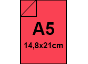 carta CartoncinoPLASTIFICATO RismaLuceFavini, a5, 230gr, ROSSO CH Formato a5 (14,8x21cm), 230grammi x mq, (200cartoncino+30plastificazione) BRA410a5