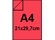 carta CartoncinoPLASTIFICATO RismaLuceFavini, a4, 230gr, ROSSO CH Formato A4 (21x29,7cm), 230grammi x mq, (200cartoncino+30plastificazione) bra410