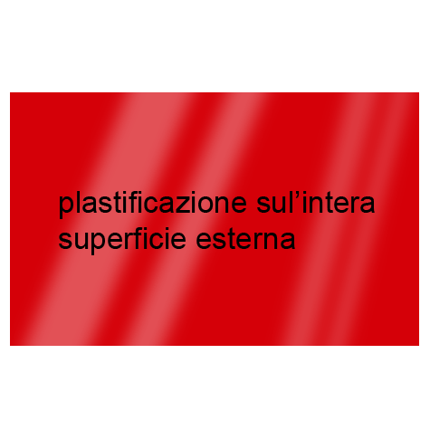 legatoria Cartoncino RismaLuce Plastificata Favini, ROSSO SCURO Con riserva non plastificata per adesione, formato A3L (29,7x51cm), 230grammi x mq (Cartoncino 200gr + plastificazione 30gr).