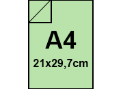 carta CartoncinoPLASTIFICATO RismaLuceFavini, a4, 230gr, VERDE TENUE Formato A4 (21x29,7cm), 230grammi x mq, (200cartoncino+30plastificazione).