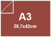 carta CartoncinoPLASTIFICATO RismaLuceFavini, a3, 230gr, MARRONE Formato a3 (29,7x42cm), 230grammi x mq, (200cartoncino+30plastificazione) bra417a3