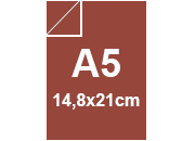 carta CartoncinoPLASTIFICATO RismaLuceFavini, a5, 230gr, MARRONE Formato a5 (14,8x21cm), 230grammi x mq, (200cartoncino+30plastificazione) bra417a5