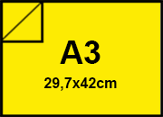 carta Cartoncino SirioFedrigoni. GIALLO. a3. 250gr Formato a3 (29,7x42cm), 250grammi x mq bra424a3