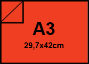 carta Cartoncino SirioFedrigoni. ROSSO-CHIARO. a3. 250gr Rosso Chiaro, formato a3 (29,7x42cm), 250grammi x mq bra425a3