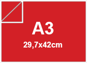 carta Cartoncino SirioFedrigoni. ROSSO-SCURO. a3. 250gr Rosso Scuro, formato a3 (29,7x42cm), 250grammi x mq bra426a3