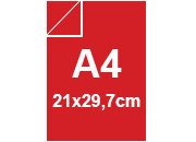 carta Cartoncino SirioFedrigoni. ROSSO-SCURO. A4. 250gr Rosso Scuro, formato A4 (21x29,7cm), 250grammi x mq bra426