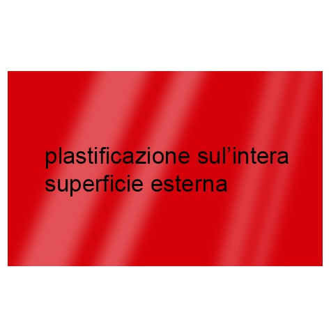 legatoria Cartoncino Sirio Plastificato Fedrigoni, ROSSO SCURO Con riserva non plastificata per adesione, formato A3L (29,7x51cm), 320grammi x mq (Cartoncino 290gr + plastificazione 30gr).