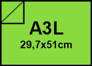 carta Cartoncino SirioFedrigoni. VERDE-ACIDO. a3l. 250gr Verde Acido, formato a3l (29,7x50cm), 250grammi x mq BRA427a3l