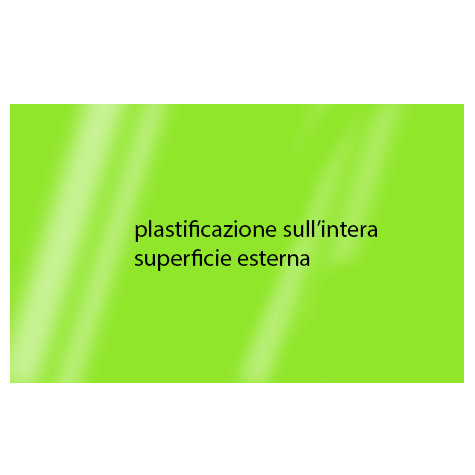 legatoria Cartoncino Sirio Plastificato Fedrigoni, VERDE ACIDO Con riserva non plastificata per adesione, formato A3L (29,7x51cm), 320grammi x mq (Cartoncino 290gr + plastificazione 30gr).
