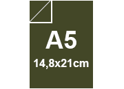 carta Cartoncino SirioFedrigoni. VERDE-OLIVA. a5. 250gr Verde Oliva, formato a5 (14,8x21cm), 250grammi x mq.