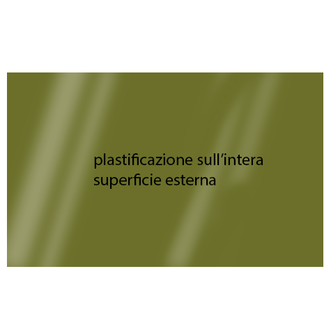 legatoria Cartoncino Sirio Plastificato Fedrigoni, OLIVA Con riserva non plastificata per adesione, formato A3L (29,7x51cm), 320grammi x mq (Cartoncino 290gr + plastificazione 30gr).