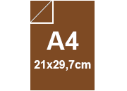 carta Cartoncino SirioFedrigoni. MARRONE. A4. 250gr Marrone, formato A4 (21x29,7cm), 250grammi x mq bra434