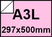 carta Cartoncino, Pearl, Rosa, a3l, 250gr  Retro BIANCO, Formato a3l (29,7x50cm), 250grammi x mq bra443a3l
