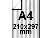 carta Cartoncino, Rigato, BIANCO, A4, 250gr Retro BIANCO, Formato A4 (21x29,7cm), 250grammi x mq bra449