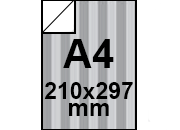 carta Cartoncino, Rigato, ARGENTO, A4, 250gr Retro BIANCO, Formato A4 (21x29,7cm), 250grammi x mq bra450