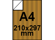 carta Cartoncino, Rigato, BRONZO, A4, 250gr Retro BIANCO, Formato A4 (21x29,7cm), 250grammi x mq bra452