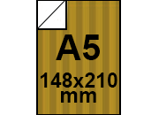 carta Cartoncino, Rigato, ORO, a5, 250gr Retro BIANCO, Formato a5 (14,8x21cm), 250grammi x mq bra453a5