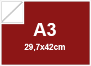 carta Cartoncino TelaTriplexFedrigoni ROSSO 270gr, a3 Formato a3 (29,7x42cm), 270grammi x mq bra457a3