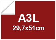 carta Cartoncino TelaTriplexFedrigoni ROSSO 270gr, a3l Formato a3l (29,7x50cm), 270grammi x mq bra457a3l
