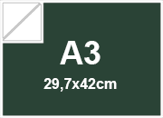 carta Cartoncino TelaTriplexFedrigoni VERDE 270gr, a3 Formato a3 (29,7x42cm), 270grammi x mq bra458a3