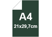 carta Cartoncino TelaTriplexFedrigoni VERDE 270gr, A4 Formato A4 (21x29,7cm), 270grammi x mq bra458