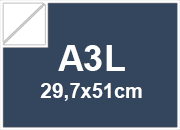 carta Cartoncino TelaTriplexFedrigoni BLU 270gr, a3l Formato a3l (29,7x50cm), 270grammi x mq bra459a3l