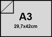 carta CartoncinoPlastificato SirioFedrigoni, GRIGIO, 320gr, a3   Formato a3 (29,7x42cm), 320 grammi x mq (290cartoncino+30plastificazione) bra473a3