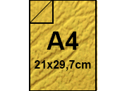 carta Copertina SimilPELLEvenata, 320gr, A4, GIALLO Formato A4 (21x29,7cm), 300grammi x mq bra478
