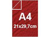 carta Copertina SimilPELLEvenata, 320gr, A4, ROSSA Formato A4 (21x29,7cm), 300grammi x mq bra479