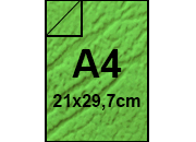 carta Copertina SimilPELLEvenata, 320gr, A4, VERDE Formato A4 (21x29,7cm), 300grammi x mq bra480