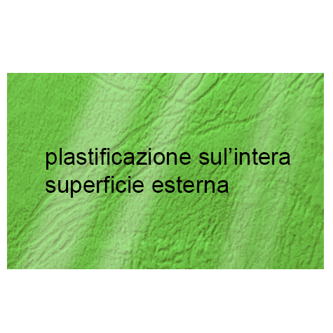 legatoria Copertina flessibile per brossura, plastificata con riserva VERDE, formato 297x485mm, 270grammi x mq, Similpelle Venata Fedrigoni.