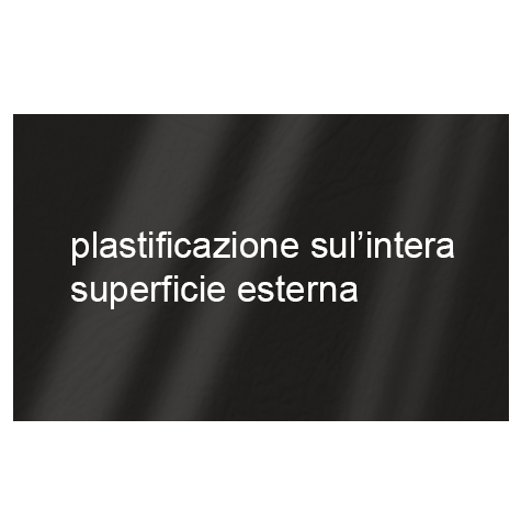 legatoria Copertina flessibile per brossura, plastificata con riserva NERO, formato 297x485mm, 270grammi x mq, Similpelle Venata Fedrigoni.