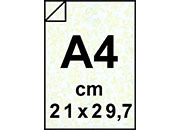 carta Carta Trasparenti A4 in PVC da 300 micron clear con fiorellini GIALLI, formato A4 (21x29,7cm).