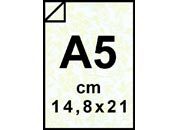 carta Carta Trasparenti A4 in PVC da 300 micron clear con fiorellini GIALLI, formato A5 (14,8x21cm) bra497A5