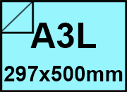 carta Cartoncino Burano AZZURRO, a3l, 250gr Azzurro 08, formato a3l (29,7x50cm), 250grammi x mq BRA547a3l