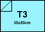 carta Cartoncino Burano AZZURRO. T3. 120gr Azzurro 08, formato T3 (35x50cm), 120grammi x mq bra791T3