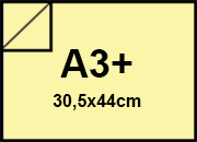 carta Cartoncino Burano GIALLO. A3+. 120gr Giallo 07, formato A3+ (30,5x44cm), 120grammi x mq bra794A3+