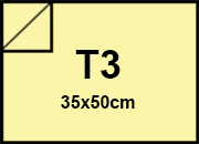 carta Cartoncino Burano GIALLO. T3. 120gr Giallo 07, formato T3 (35x50cm), 120grammi x mq bra794T3