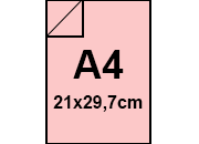 carta Cartoncino Burano ROSA. A4. 120gr Rosa 10, formato A4 (21x29,7cm), 120grammi x mq bra796