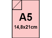 carta Cartoncino Burano ROSA. A5. 140gr Rosa 10, formato A5 (14,8x21cm), 140grammi x mq bra559A5
