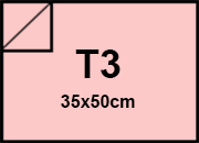carta Cartoncino Burano ROSA, t3, 200gr Rosa 10, formato t3 (35x50cm), 200grammi x mq BRA560t3