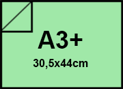 carta Cartoncino Burano VERDE. A3+. 120gr Verde 09, formato A3+ (30,5x44cm), 120grammi x mq bra798A3+