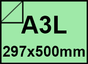 carta Cartoncino Burano VERDE, a3l, 200gr Verde 09, formato a3l (29,7x50cm), 200grammi x mq BRA563a3l