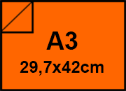 carta Cartoncino Burano ARANCIO, a3, 200gr Arancio Tropico 56, formato a3 (29,7x42cm), 200grammi x mq BRA576a3